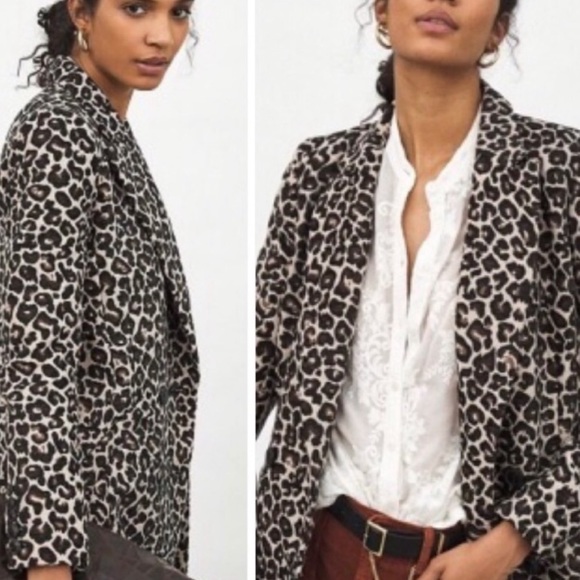 Anthropologie Leopard Coat/Thick Blazer - Picture 2 of 6